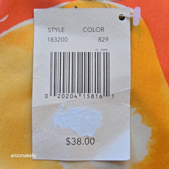 NWT Echo Silk Scarf Oranges Vintage Hand Rolled Edges Citrus - Picture 8 of 10